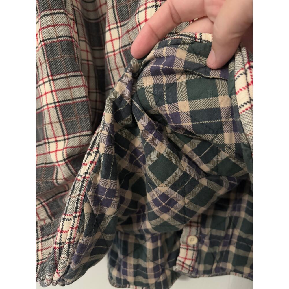 J. Crew Vintage Plaid Corduroy Quilted Cotton Shacket Size XL - Picture 5 of 7